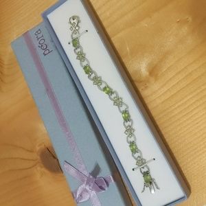 New Peora sterling silver peridot bracelet